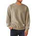 Men's Crewneck Sweatshirts Soild Color Geometric Texture Long Sleeve Casual Pullover Shirt