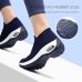 Womens Slip on Walking Shoes Breathable Non Slip Work Shoes Comfortable Air Cushion Orthopedic Sneakers with Arch Support