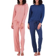 Women's Pajama Set - Choose from Short Sleeve with Pocket or Long Sleeve without Pocket