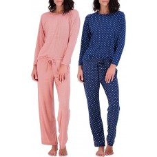 Women's Pajama Set - Choose from Short Sleeve with Pocket or Long Sleeve without Pocket