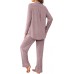 Pajamas for Women Set 2 Piece, Super-Soft Long Sleeve Postpartum PJS