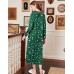 Women's Long Sleeve Nightgown Full Length Sleepwear Long Sleepshirts Henley Sleep Dress S-4XL