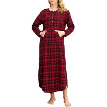 Long Flannel Nightgown for Women Long Sleeve Plus Size