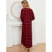 Long Flannel Nightgown for Women Long Sleeve Plus Size