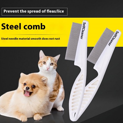 Fine-Tooth Flea & Tick Comb for Dogs and Cats, Pet Lice Removal Brush, Effective Grooming Tool for Flea, Tick, and Lice Treatment Fine-Tooth Flea & Tick Comb for Dogs and Cats, Pet Lice Removal Brush, Effective Grooming Tool for Flea, Tick, and Lice Treatment