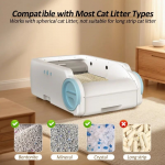 Smart App-Controlled Self-Cleaning Litter Box with Dual Safety Sensors and Odor-Free System, Automatic Top-Opening Cat Litter Box for Easy Pet Care