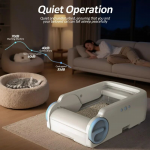 Smart App-Controlled Self-Cleaning Litter Box with Dual Safety Sensors and Odor-Free System, Automatic Top-Opening Cat Litter Box for Easy Pet Care